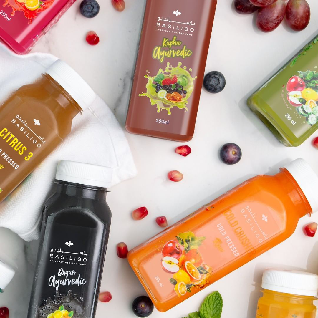 Basiligo cold pressed juices and Ayurvedic range