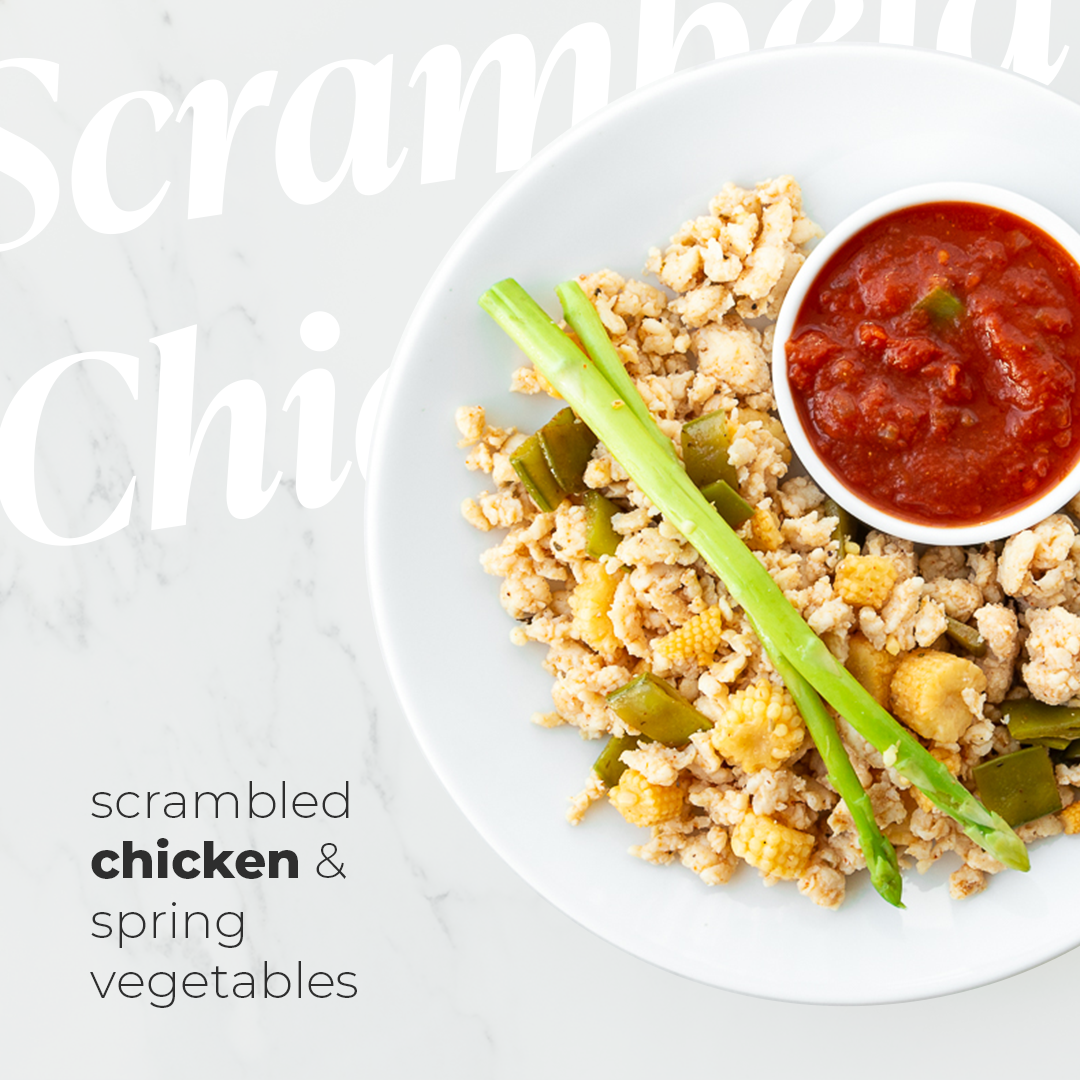 Scrambled Chicken and Spring Vegetables