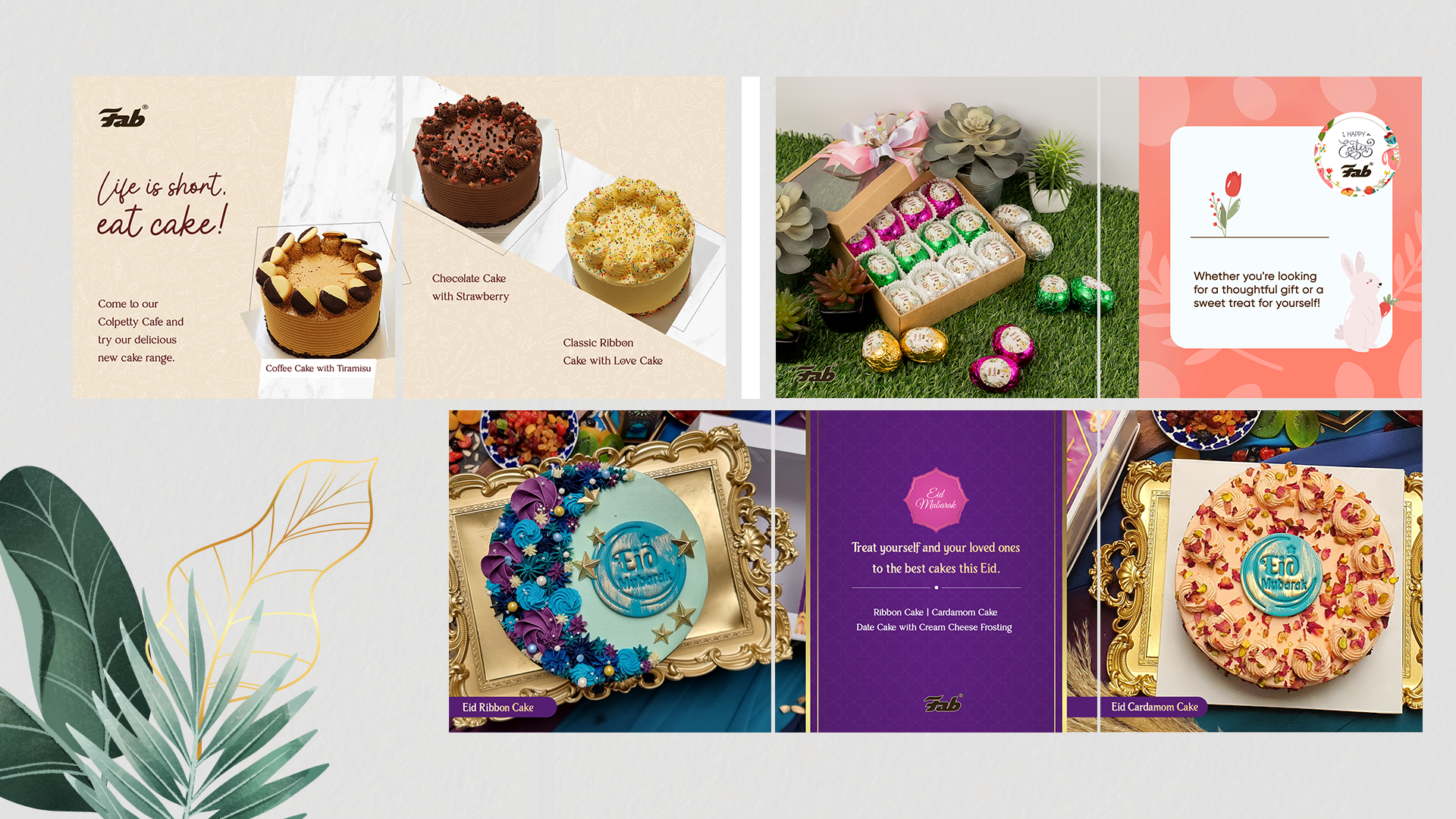 Fab seasonal campaigns — Valentine's and Eid cakes